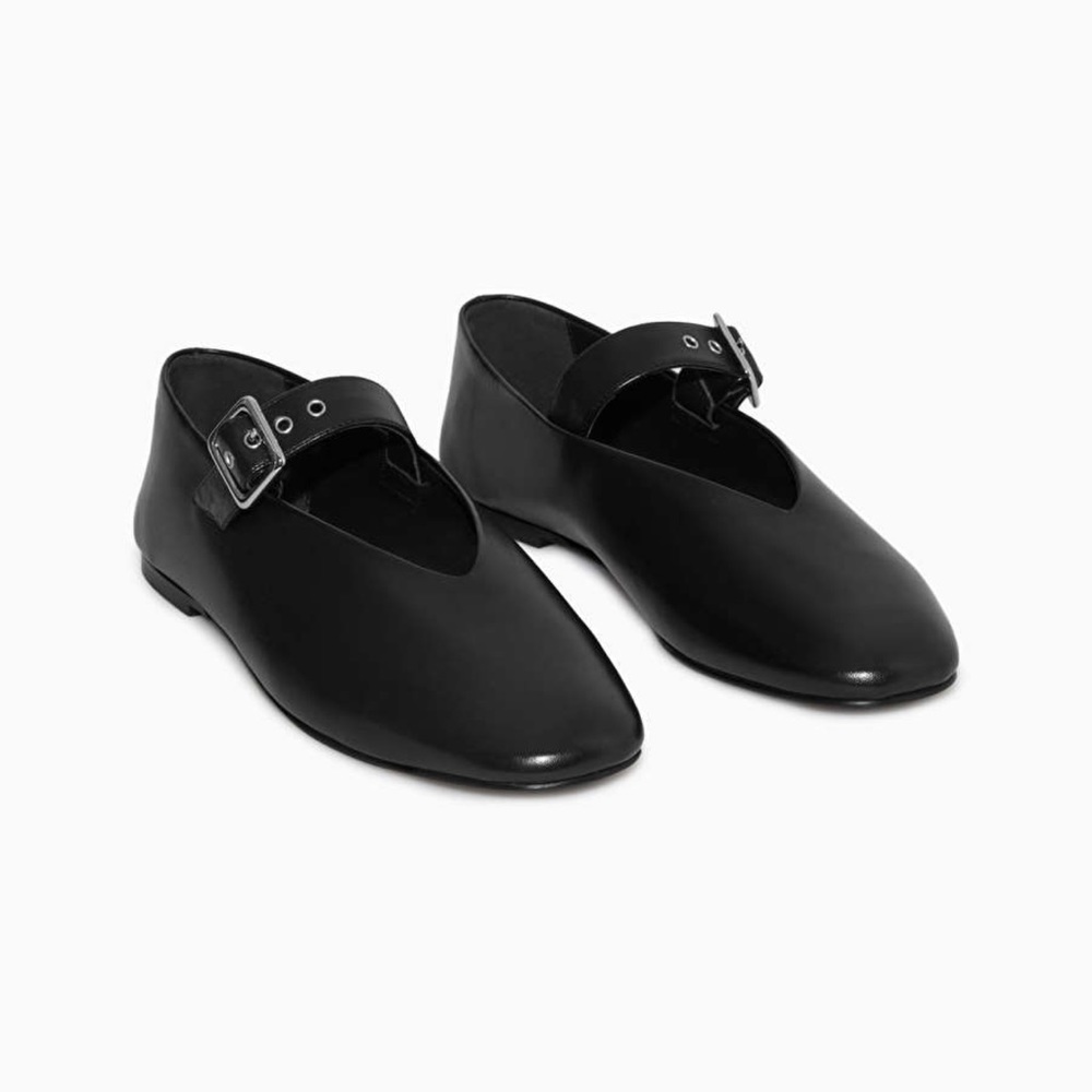 COS Women Buckled Ballet Flats Size 6 (EU 37)
